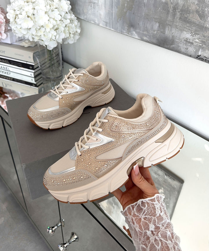 Sneaker Lola Strass Beige Ladypolitan ♡