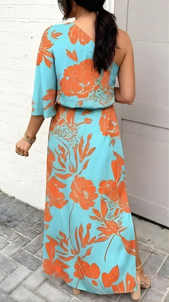 Elegantes Damen-Sommerkleid mit Blumenmuster | Maxi