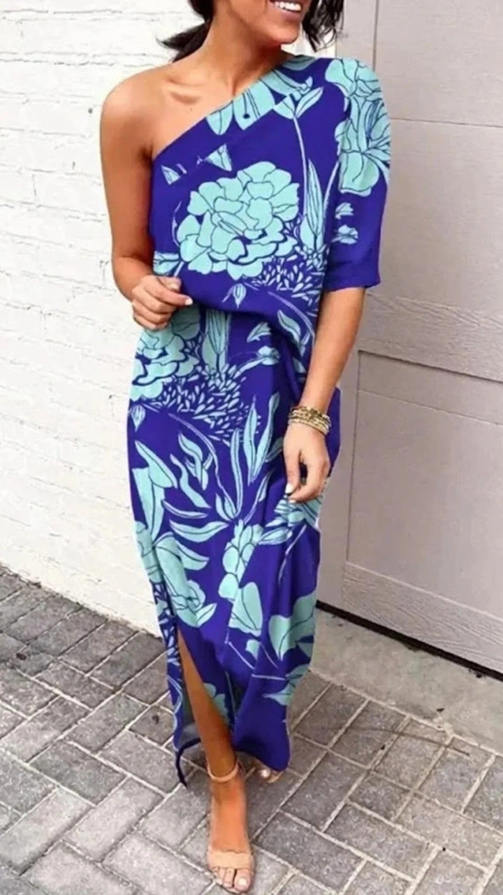 Elegantes Damen-Sommerkleid mit Blumenmuster | Maxi