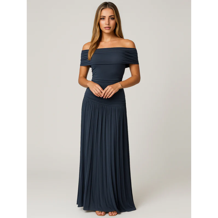 Elira | Damen Maxi Kleid Für Hochzeitsgast Mit Falten Design