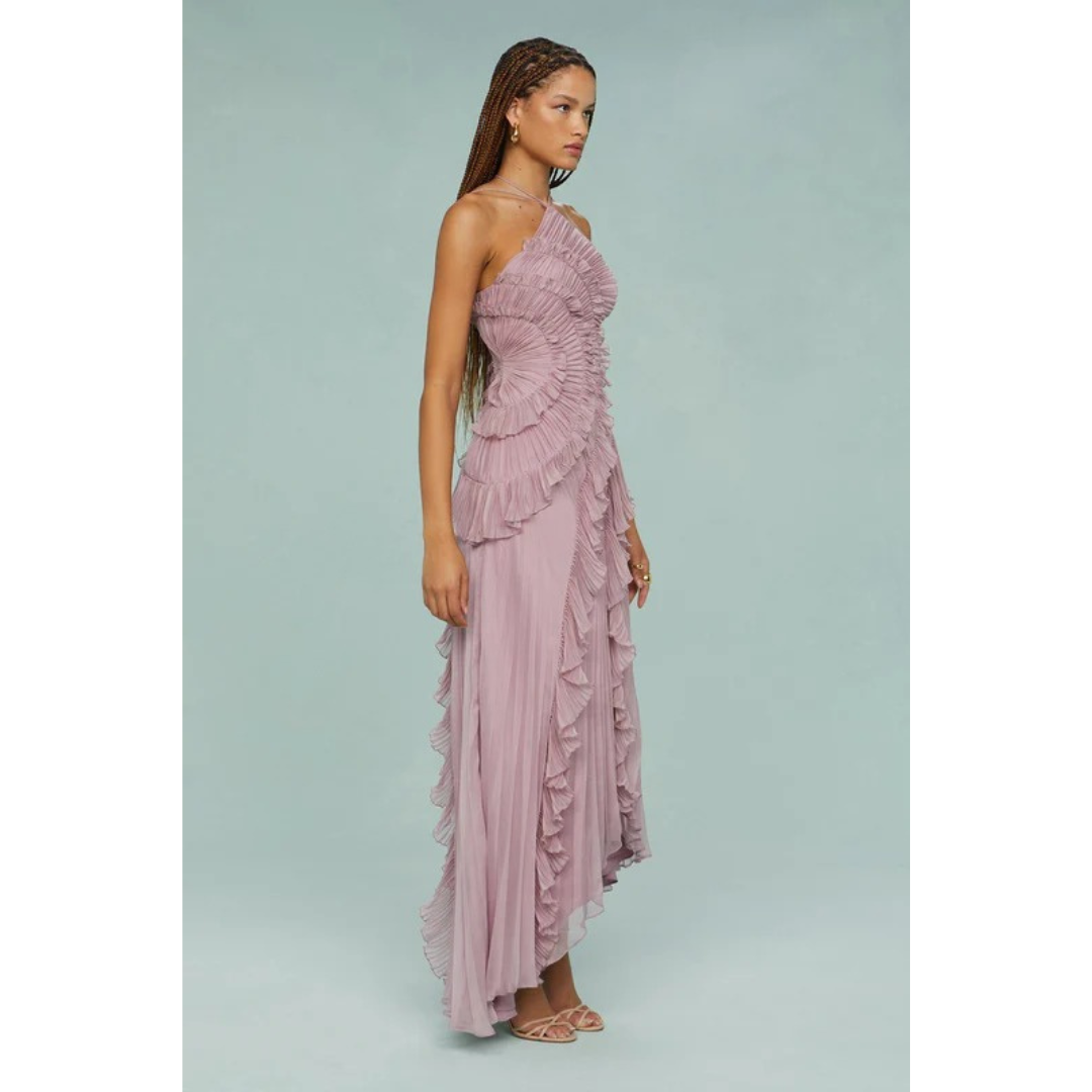 Elora | Damen Maxi Sommerkleid Rüschen Neckholder