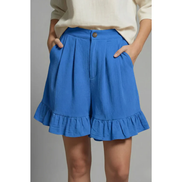 Enya | Damen Shorts Mit Rüschen Saum Für Urlaub