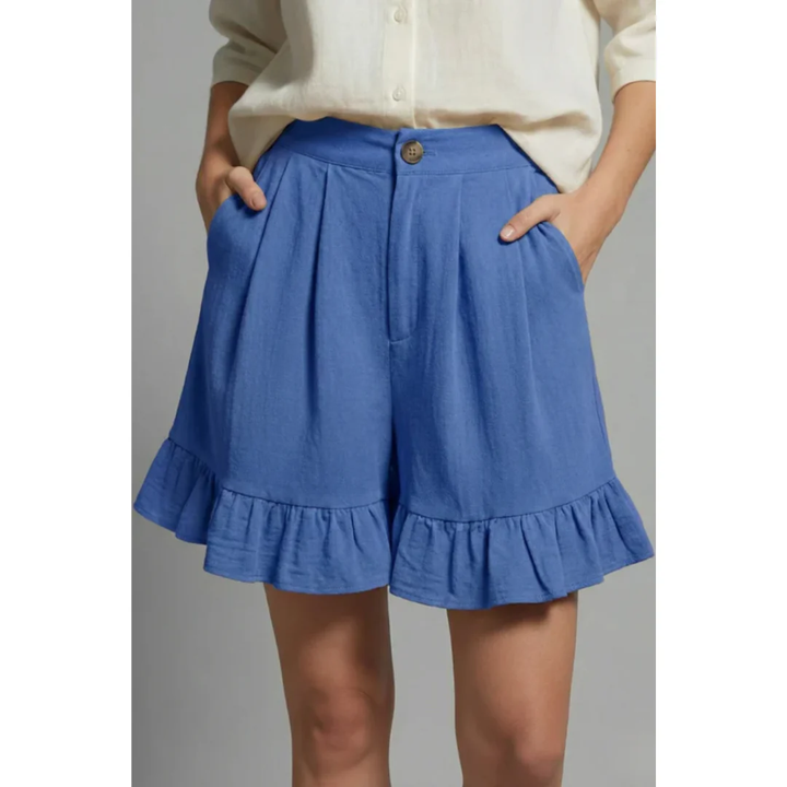 Enya | Damen Shorts Mit Rüschen Saum Für Urlaub