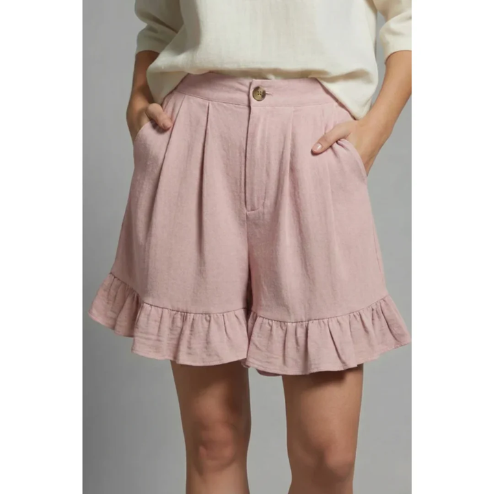 Enya | Damen Shorts Mit Rüschen Saum Für Urlaub