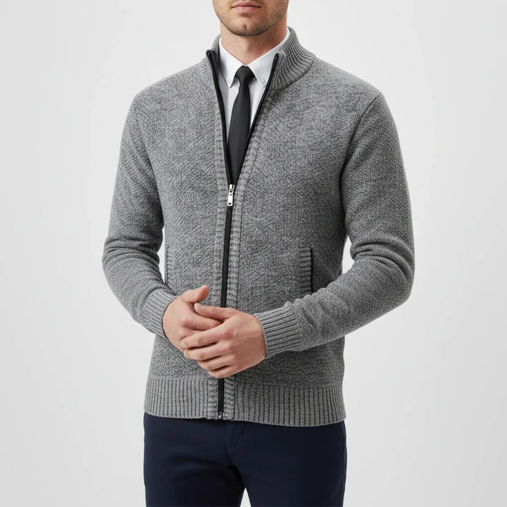 Christian | Herren Strickjacke mit Reißverschluss vorne
