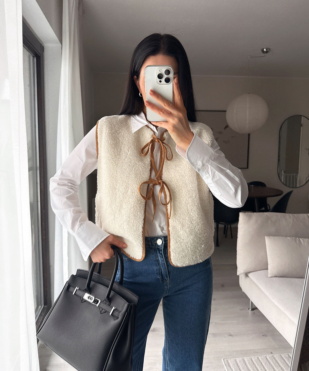 Teddyweste Falina Beige