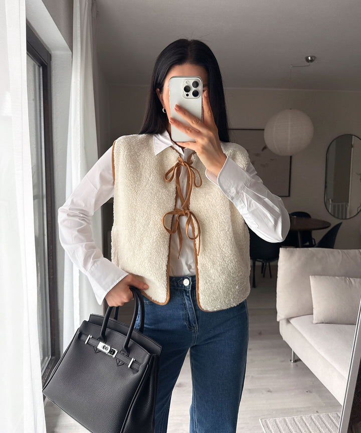 Teddyweste Falina Beige