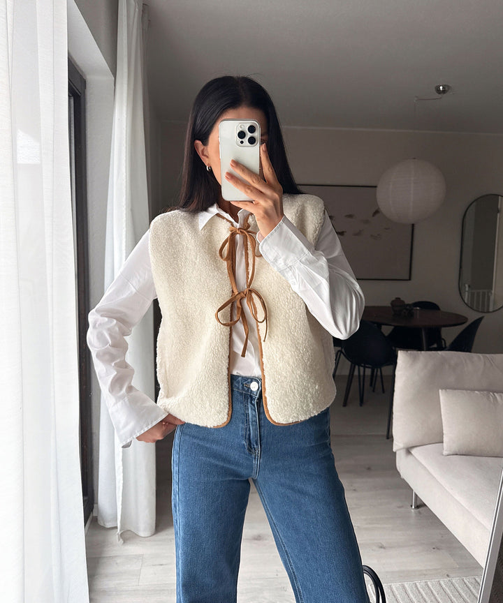 Teddyweste Falina Beige