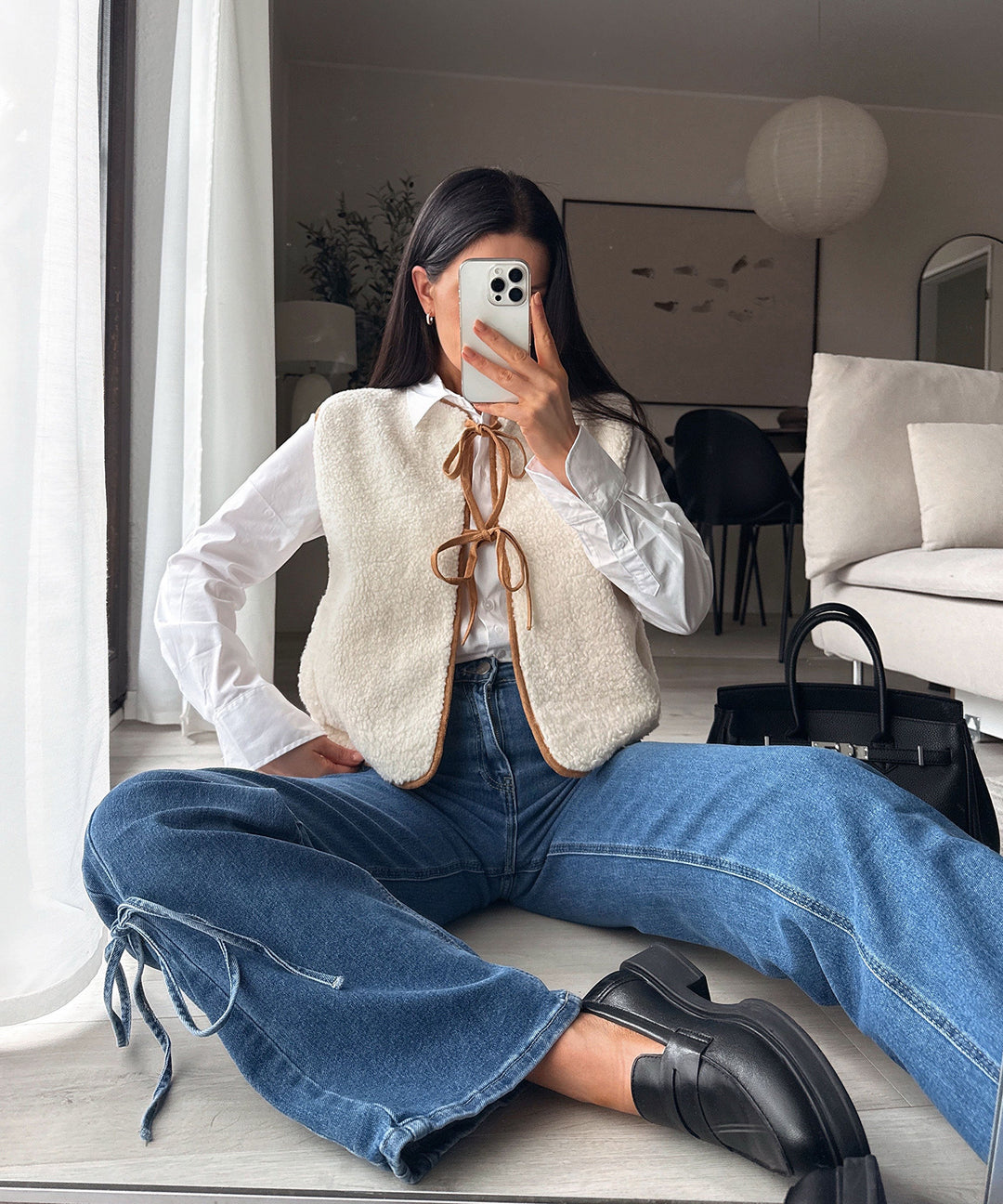 Teddyweste Falina Beige