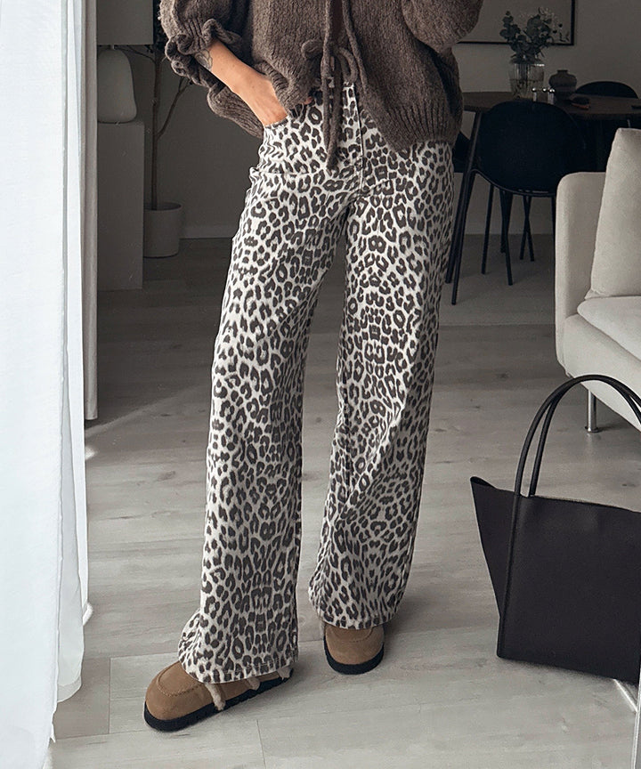Stretch Wide Leg Jeans Feli Leo Ladypolitan ♡