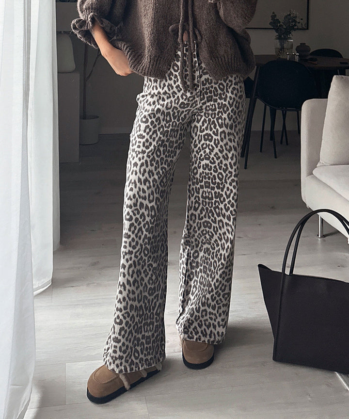 Stretch Wide Leg Jeans Feli Leo Ladypolitan ♡