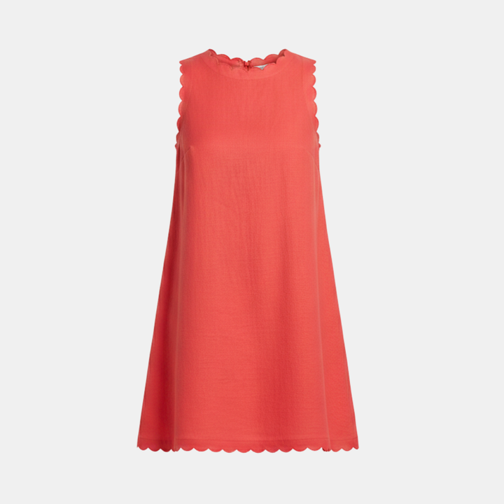 Ella - Women's Mini Dress White Linen - Image 8