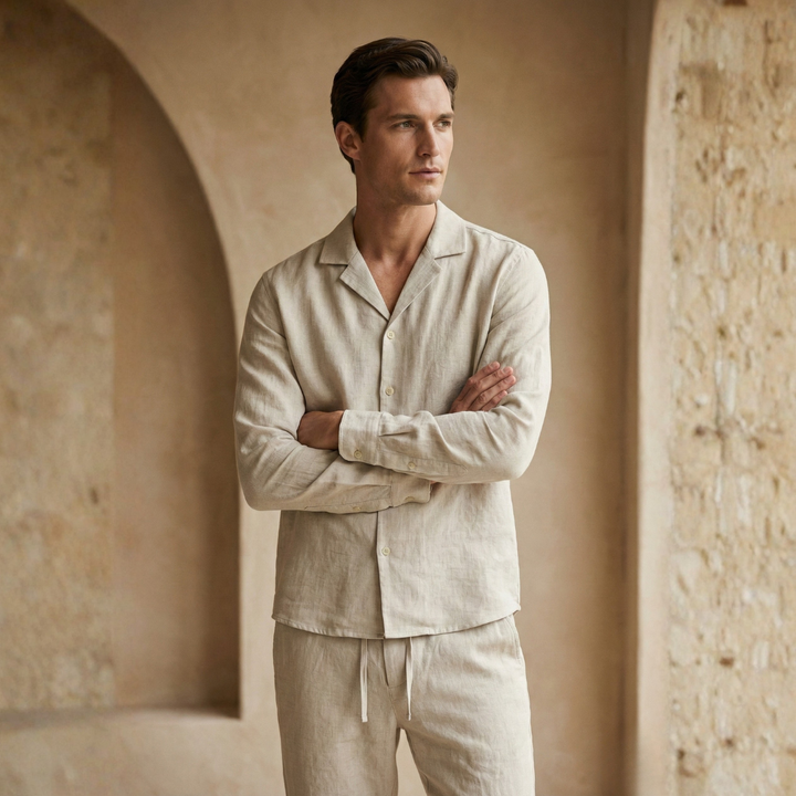 Christian –  Lightweight Linen Shirt & Pants Combo for Men  - Image 2
