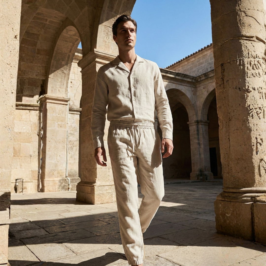 Christian –  Lightweight Linen Shirt & Pants Combo for Men  - Image 7