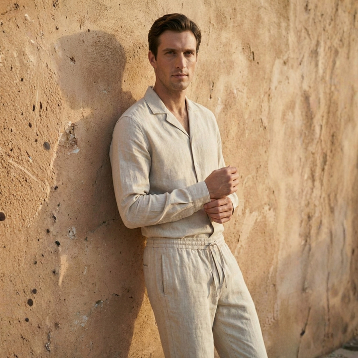Christian –  Lightweight Linen Shirt & Pants Combo for Men  - Image 4