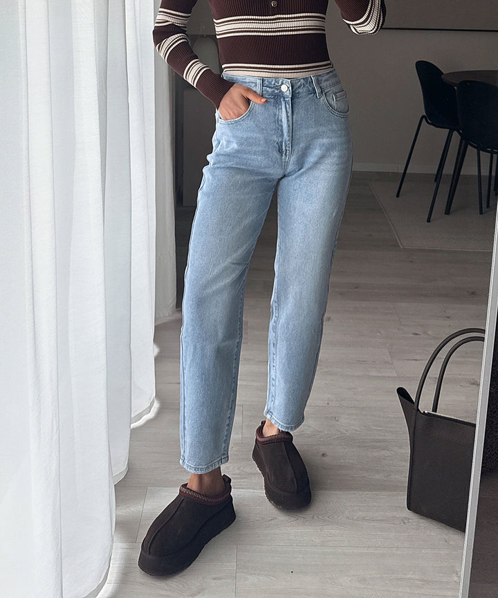 Stretch Mom Jeans Franka Hellblau