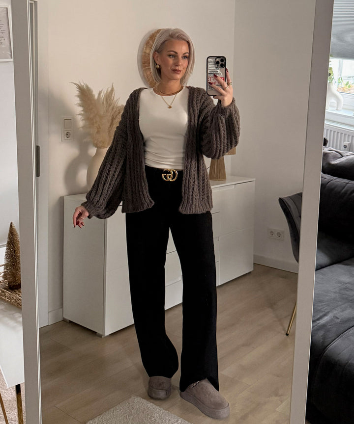 Strickjacke Gelina Braun Ladypolitan ♡