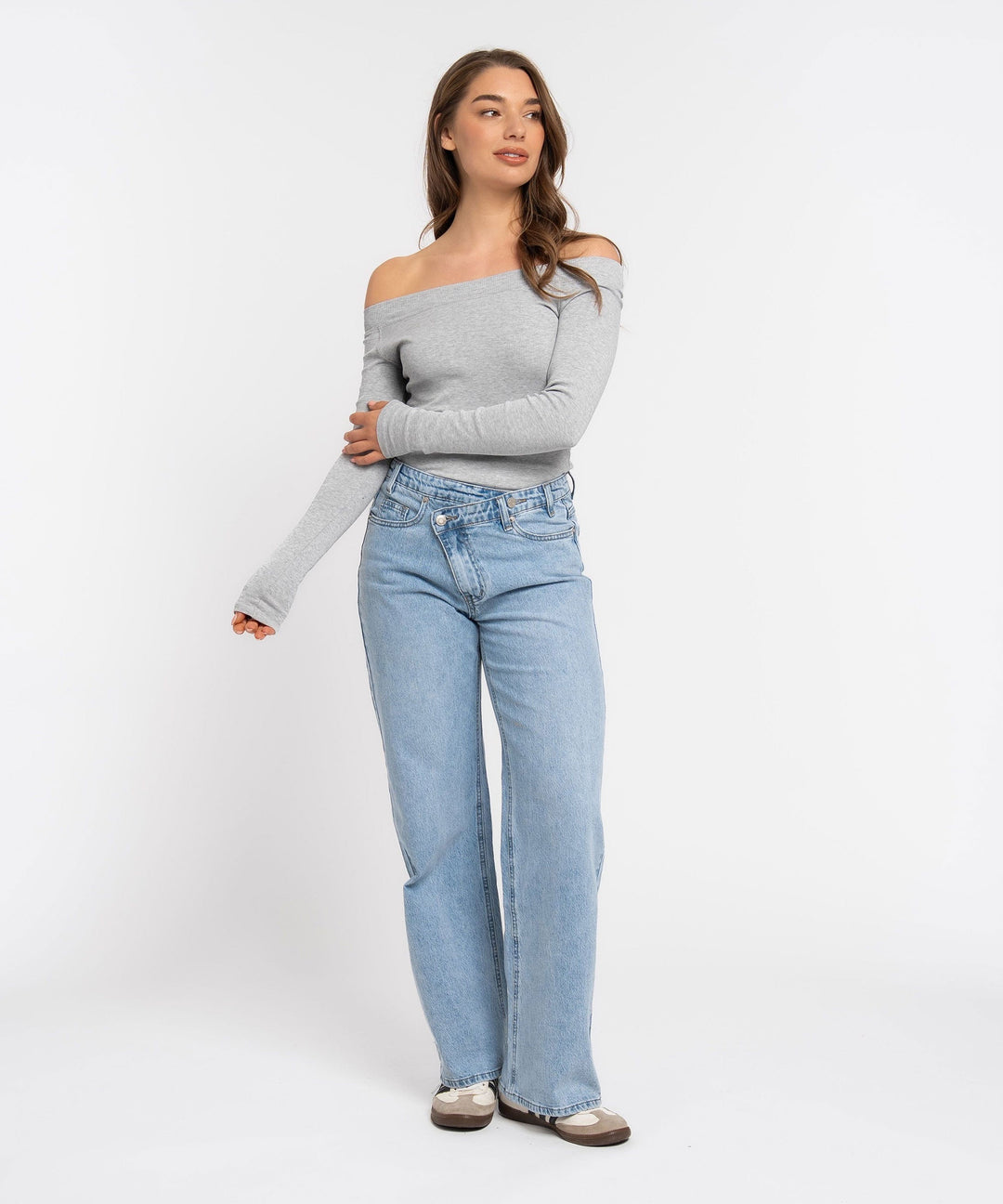 Stretch Straight Leg Jeans Galia Hellblau Ladypolitan ♡