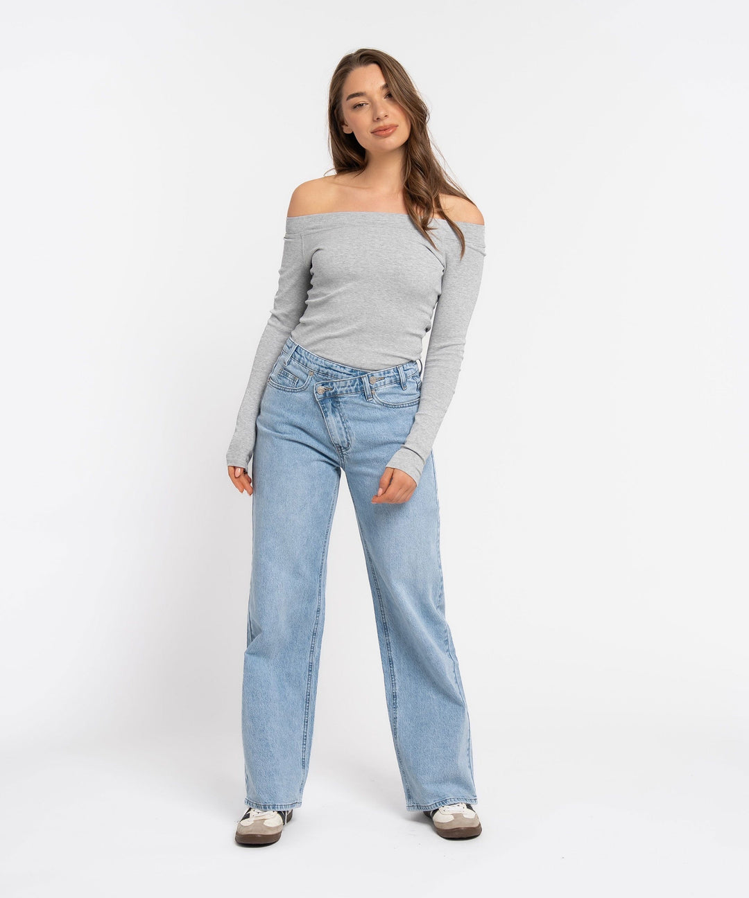Stretch Straight Leg Jeans Galia Hellblau Ladypolitan ♡