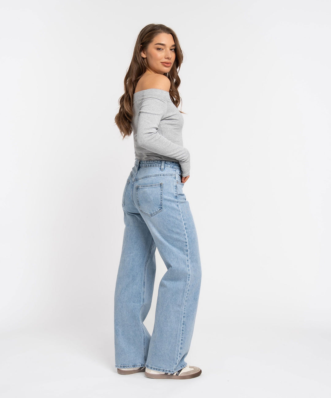 Stretch Straight Leg Jeans Galia Hellblau Ladypolitan ♡