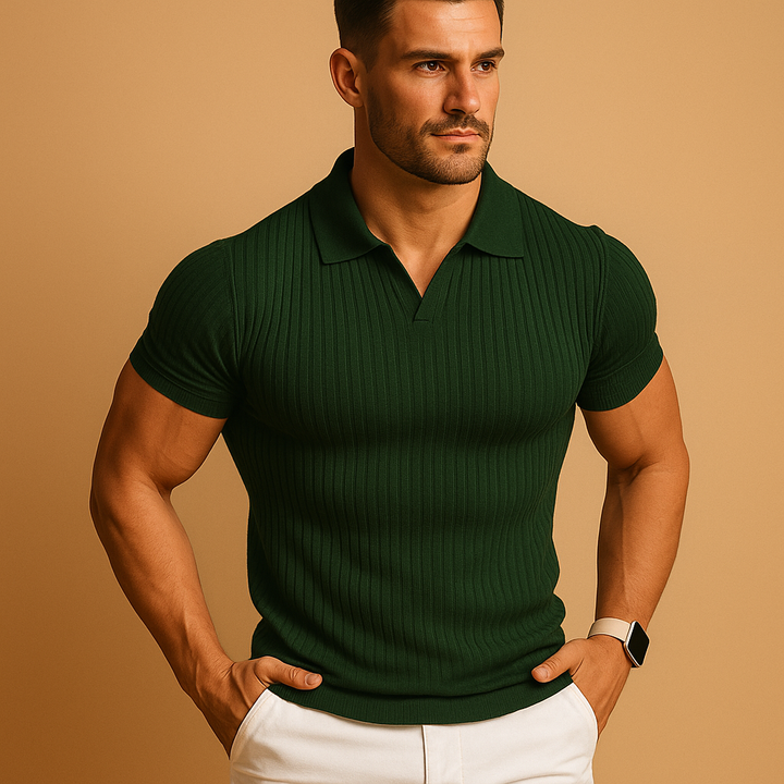 Adrien – Elegantes und Lässiges Herrenpolo aus Rippstrick