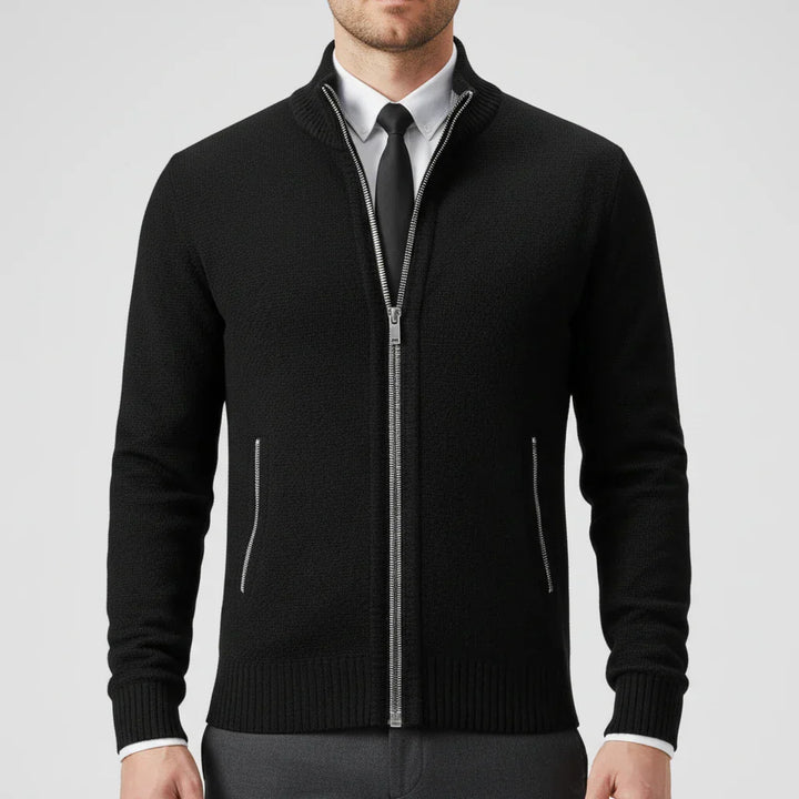 Christian | Herren Strickjacke mit Reißverschluss vorne