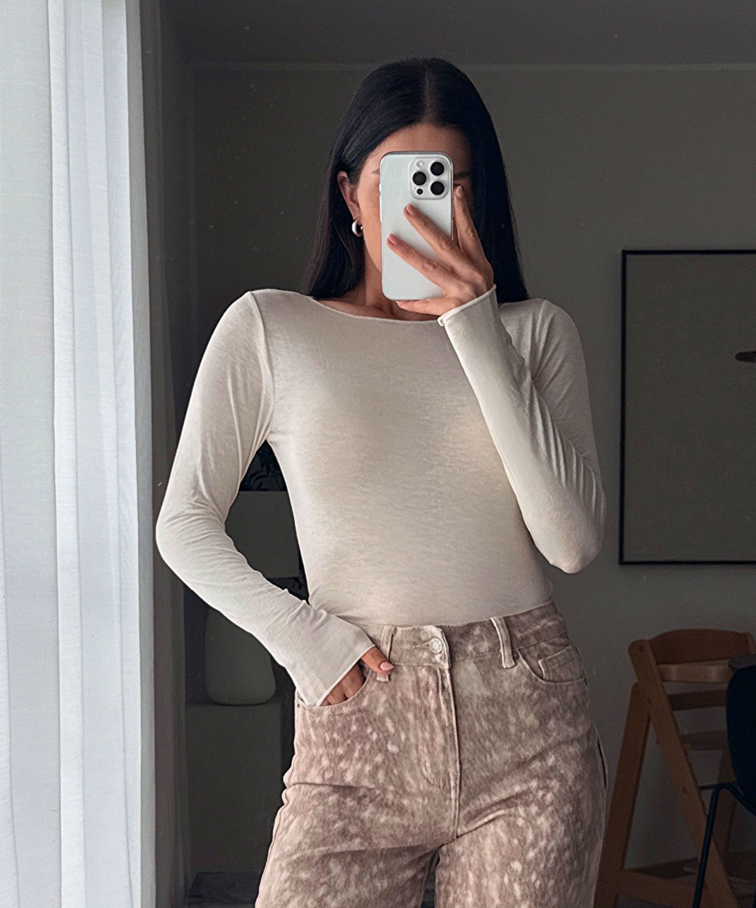 Viskose/Kaschmir Oberteil Sinna Beige Ladypolitan ♡