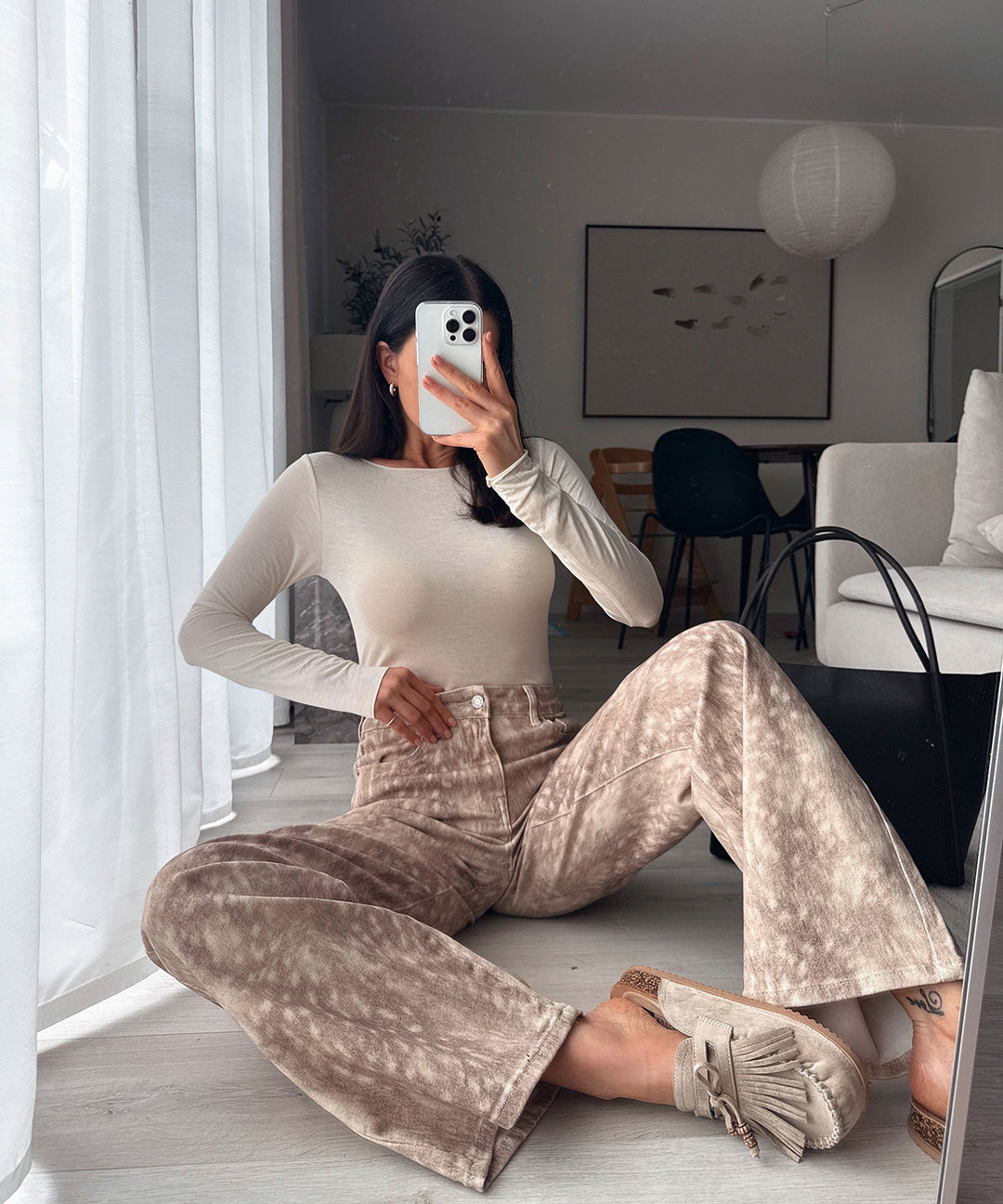 Pantoletten Rina Beige