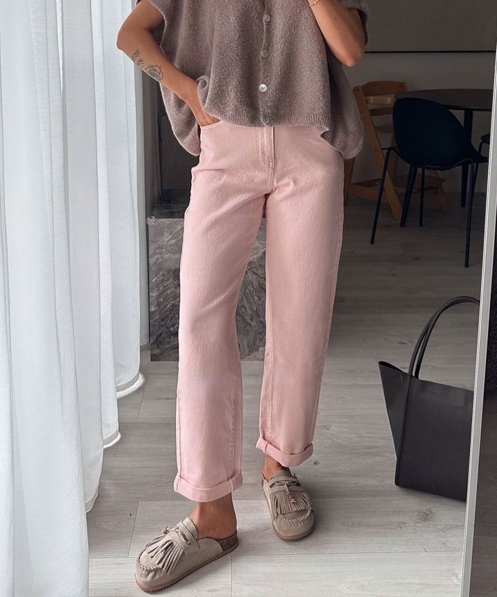 Stretch Mom Jeans Leava Rosa Ladypolitan ♡