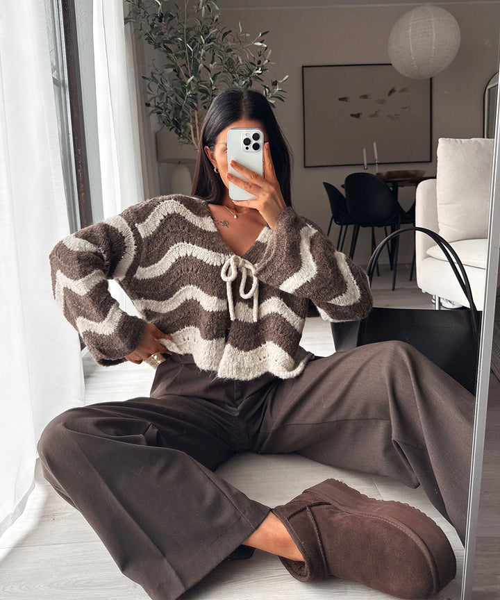Strickjacke Leali Braun Ladypolitan ♡