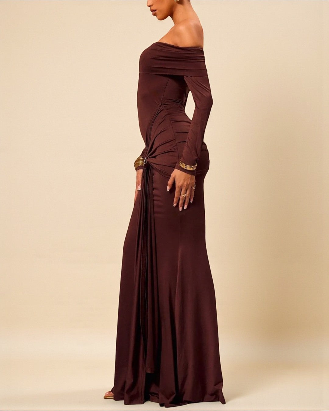 Melanie – Elegant Off-Shoulder Dress for Women - Image 2