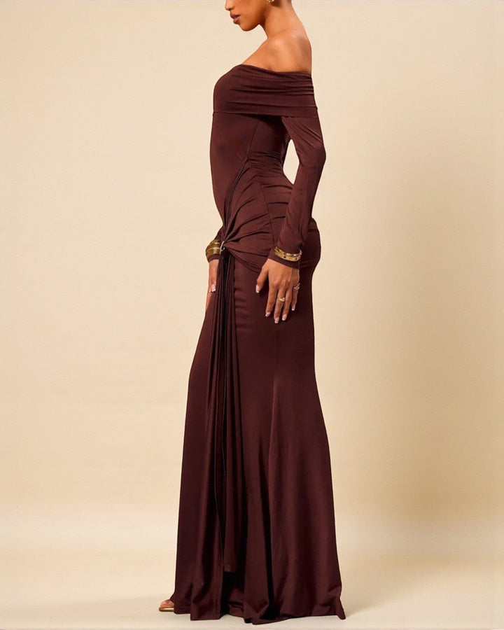 Melanie – Elegant Off-Shoulder Dress for Women - Image 2
