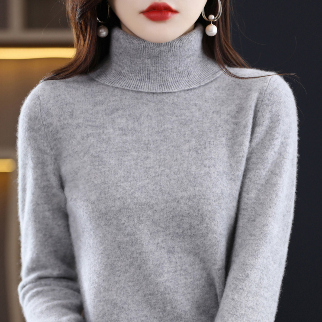 Pauline | Damen Winter Klassischer Rollkragenpullover