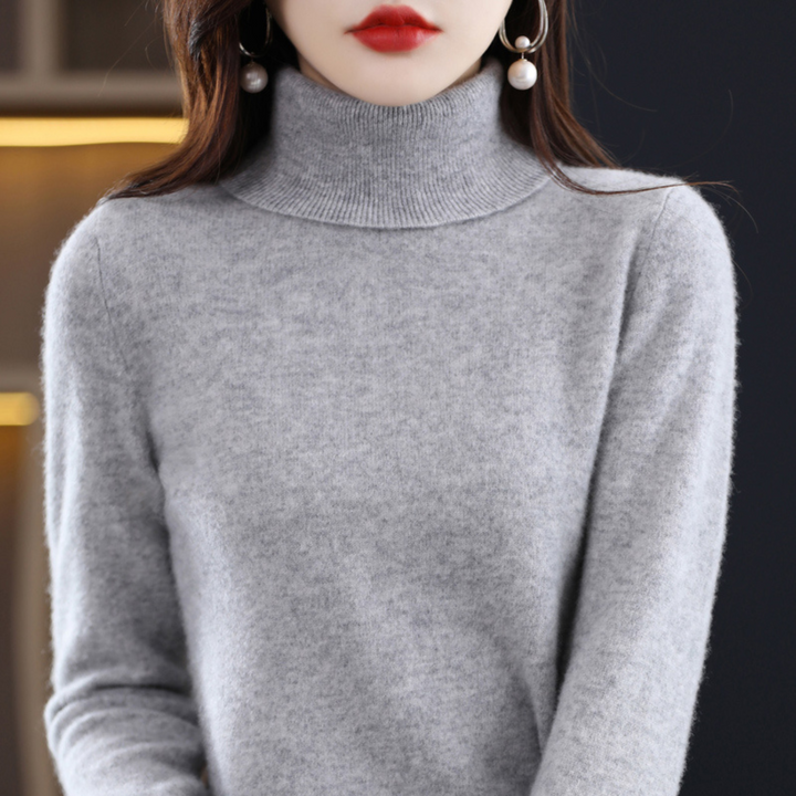 Pauline | Damen Winter Klassischer Rollkragenpullover