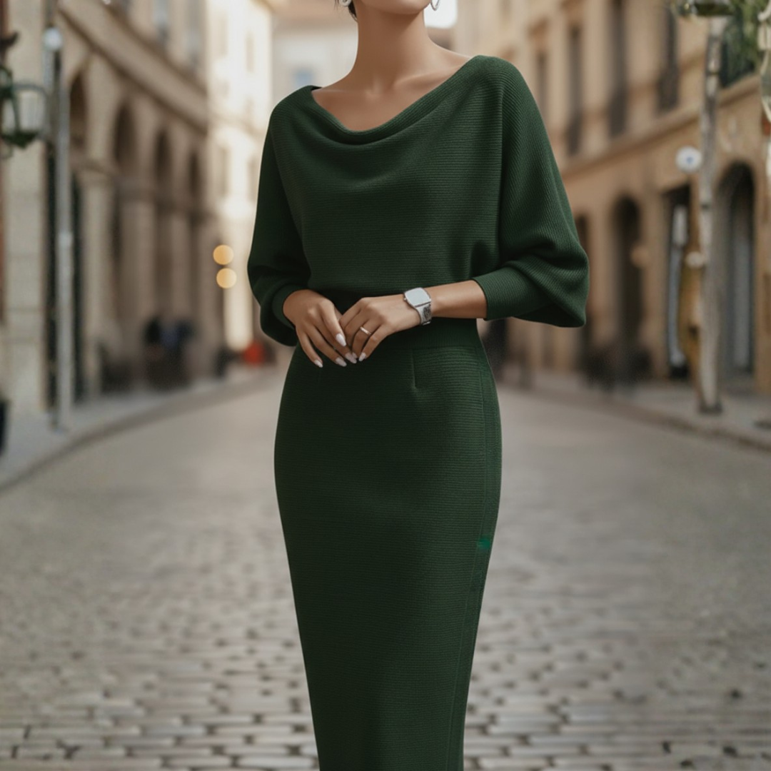 Damen Kleid mit weitem Ausschnitt