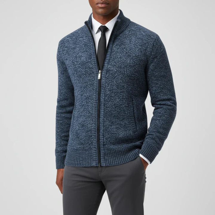 Christian | Herren Strickjacke mit Reißverschluss vorne