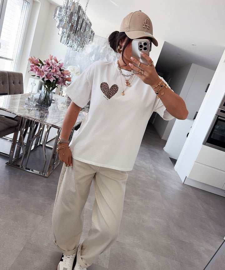 T-Shirt Love Leo Weiß Ladypolitan ♡