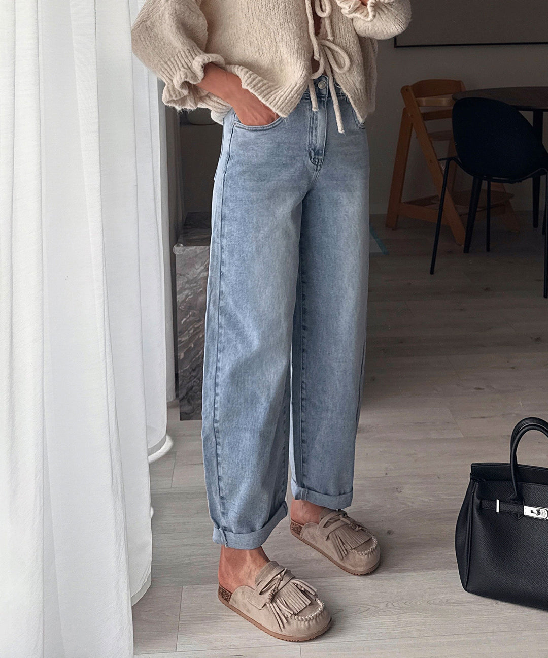 Stretch Balloon Jeans Maretta Blau