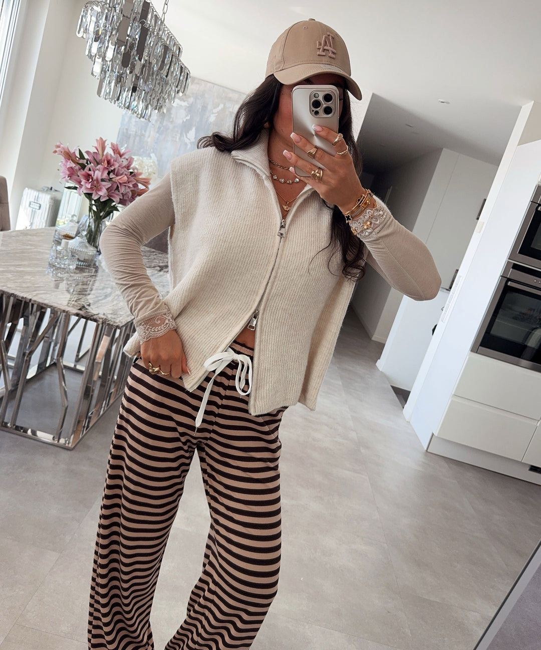 Kurzarm Strickjacke Belinda Beige Ladypolitan ♡