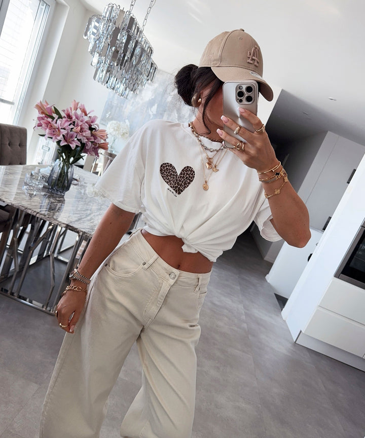 T-Shirt Love Leo Weiß Ladypolitan ♡