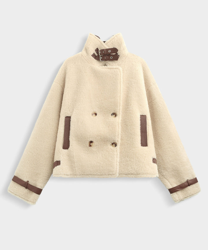 Teddy Fell Jacke Ella Beige Ladypolitan ♡