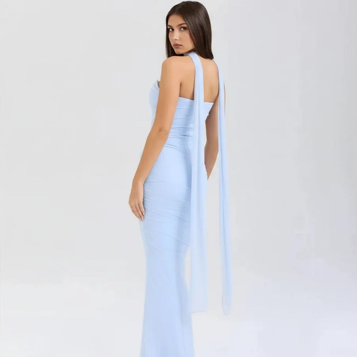 Hailey Kleid – Trägerloses Corsagen-Maxikleid mit Raffung