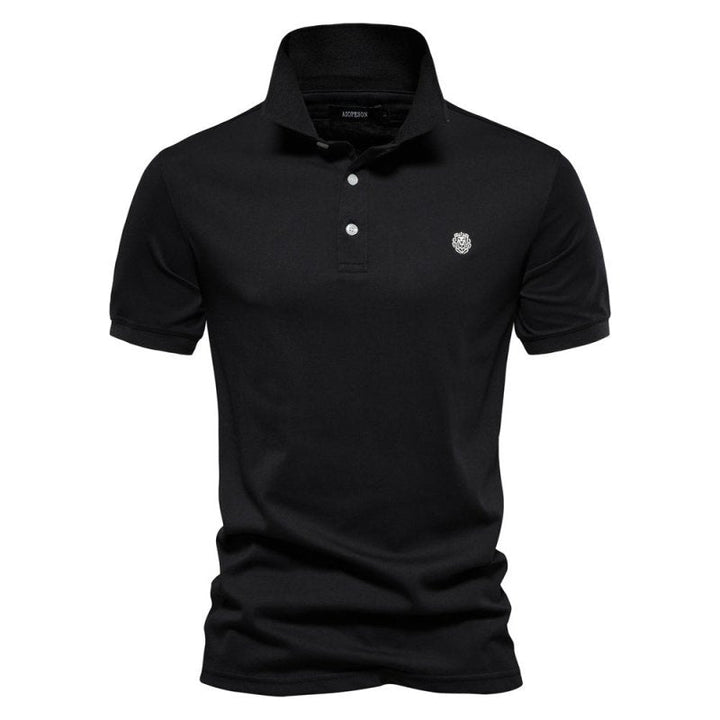 Walter | Herren Minimaler Knopf Klassisches Polo-Shirt