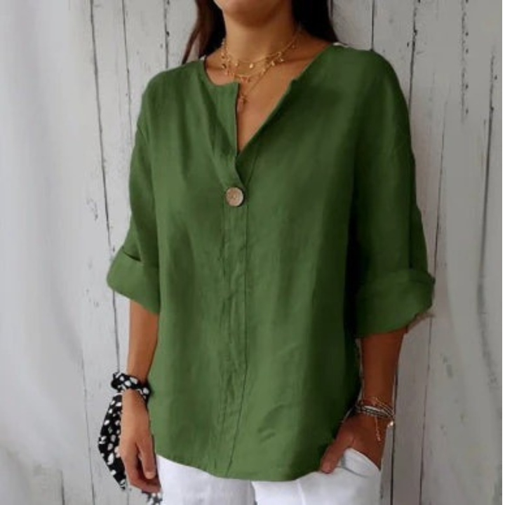 Helene | Damen Bluse Mit V Ausschnitt
