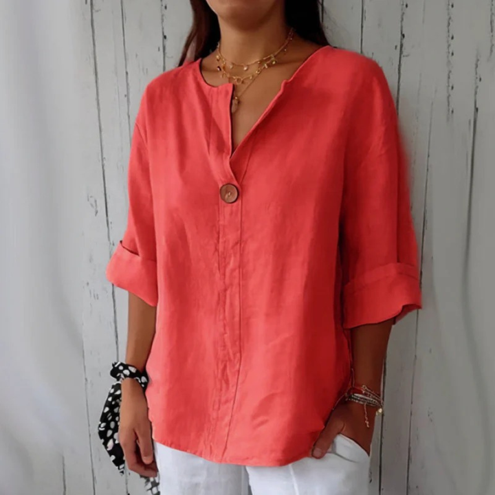 Helene | Damen Bluse Mit V Ausschnitt