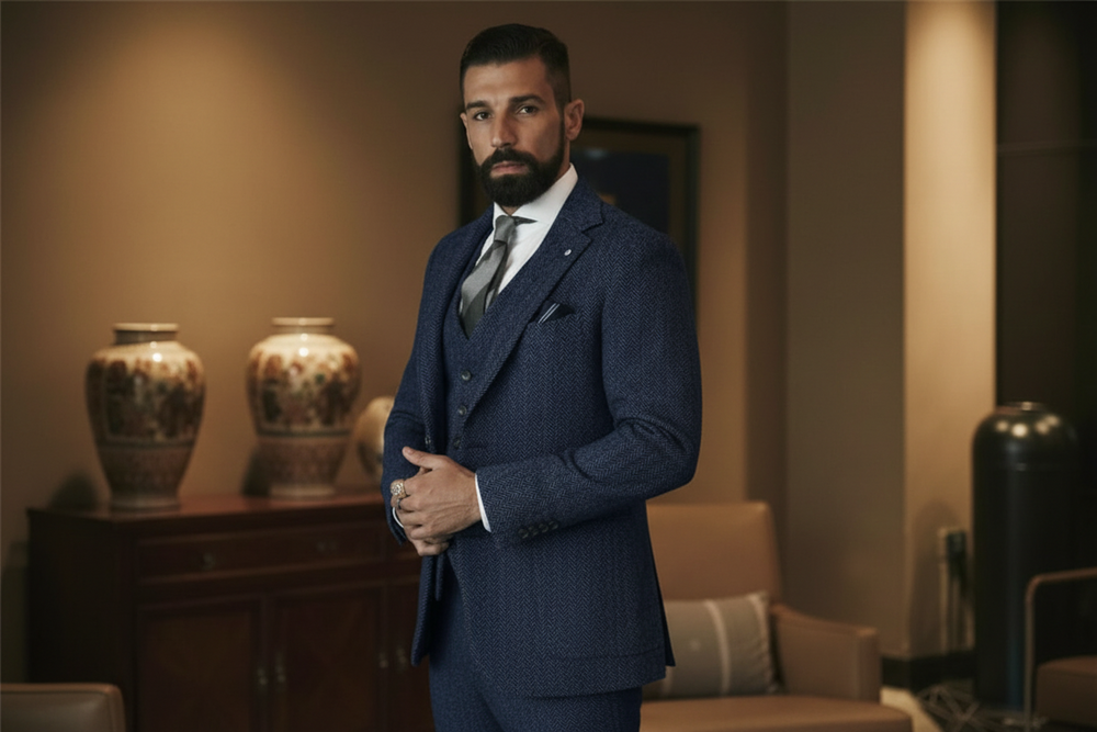 Herren Anzugset mit Sakko, Weste und Hose-Men Sets-Alpenkind