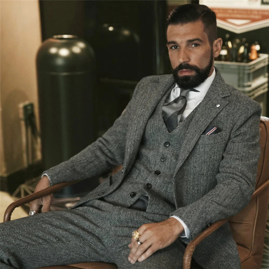 Herren Anzugset mit Sakko, Weste und Hose-Men Sets-Alpenkind