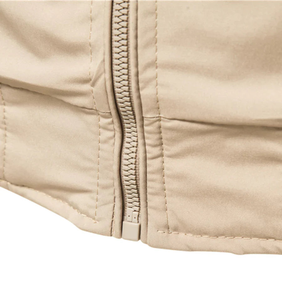 Herren Bomberjacke mit Reißverschluss und Rippbündchen-Men Jackets-Alpenkind