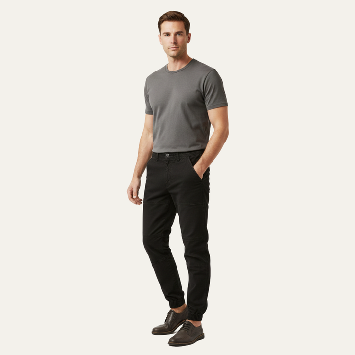 Herren Cargo-Hose mit elastischem Beinabschluss-Men Pants-Alpenkind