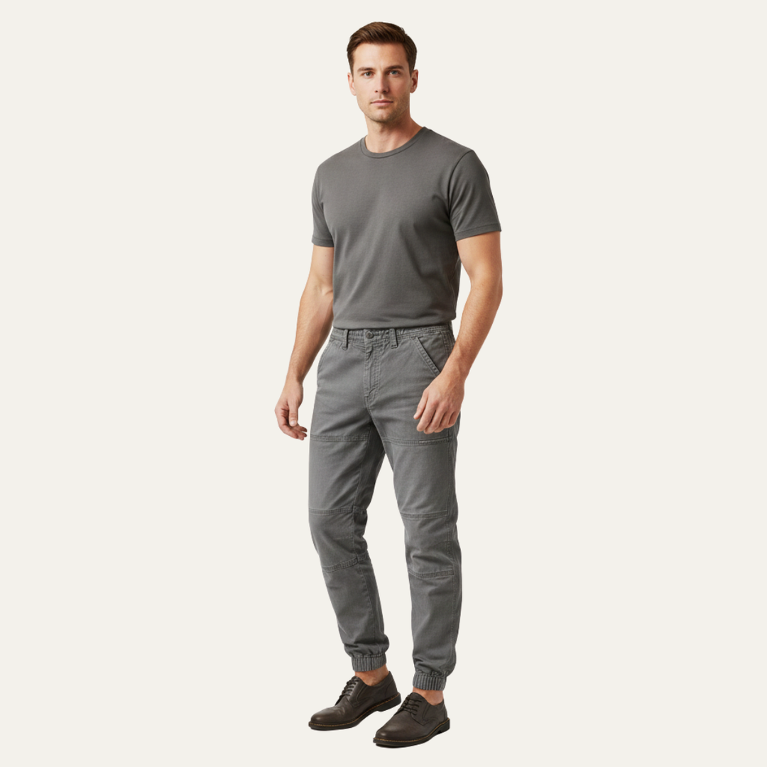 Herren Cargo-Hose mit elastischem Beinabschluss-Men Pants-Alpenkind